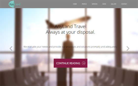 Our team develop the website of Anyland Travel company