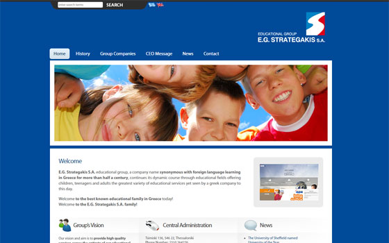 E.G. Strategakis SA Educational Group trust our company for his website
